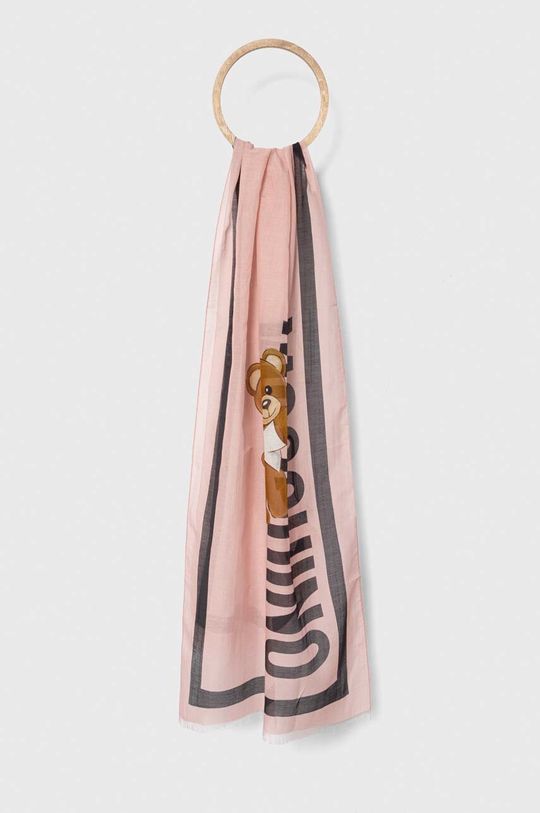 Шарф с оттенком шелка Moschino, розовый