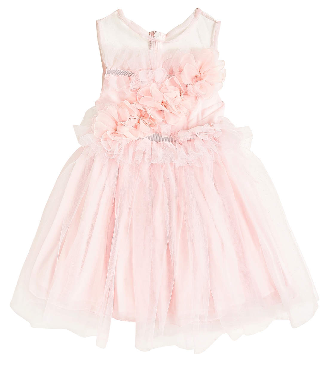 цена Платье из тюля с цветочной аппликацией Patachou, розовый