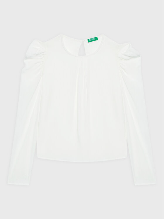 блуза стандартного кроя united colors of benetton белый Блуза стандартного кроя United Colors Of Benetton, белый