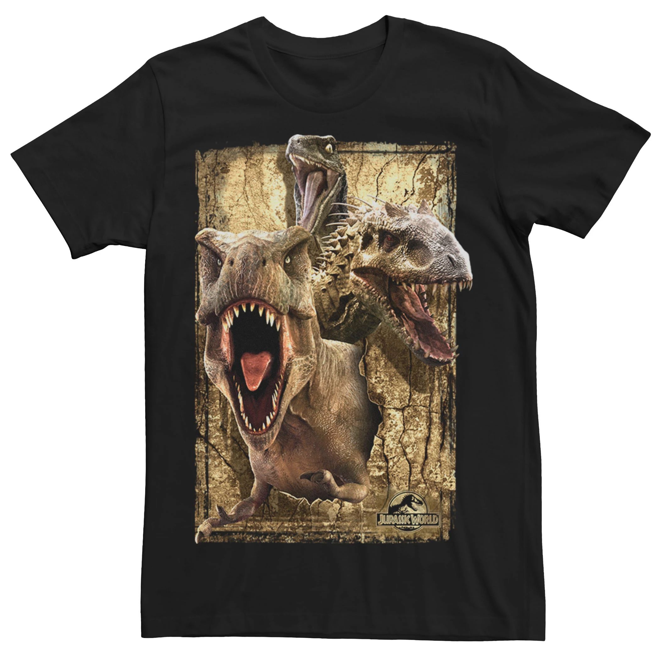Мужская футболка Jurassic World T-Rex Indominus Rex & Raptor Licensed Character