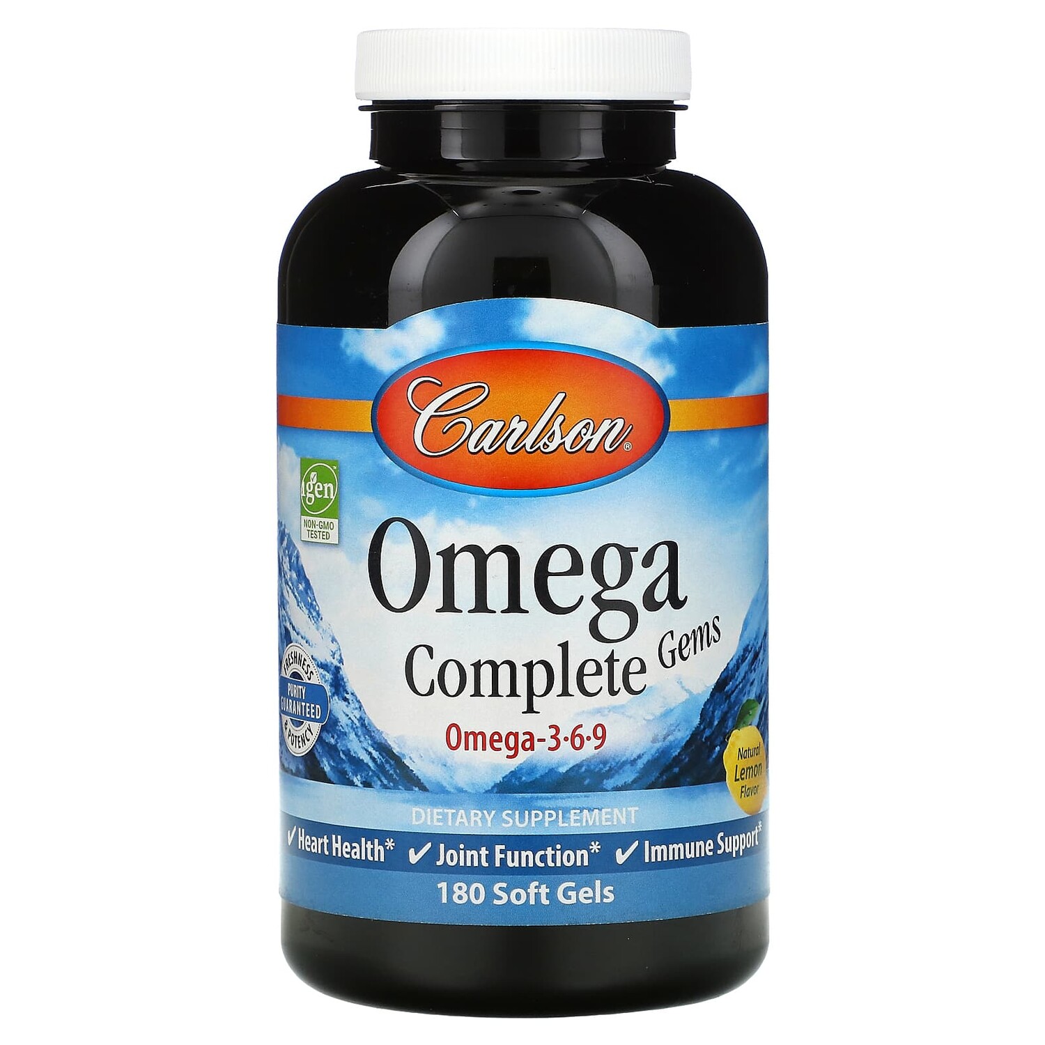 

Omega Complete Gems, омега-3-6-9, натуральный лимон, 180 мягких таблеток, Carlson