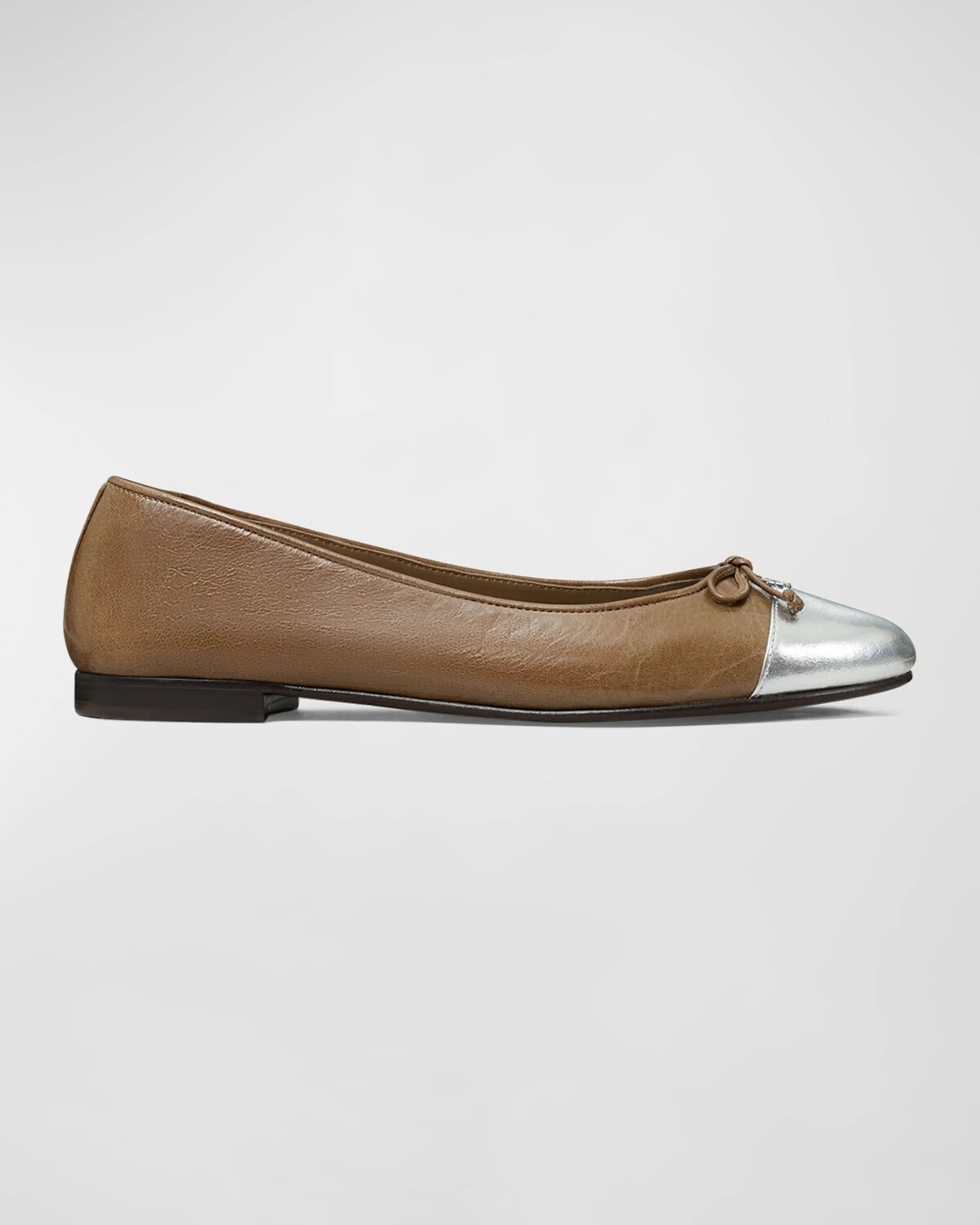 

Балетки Claire с капюшоном и носком Tory Burch, цвет Wild Mushroom / Silver