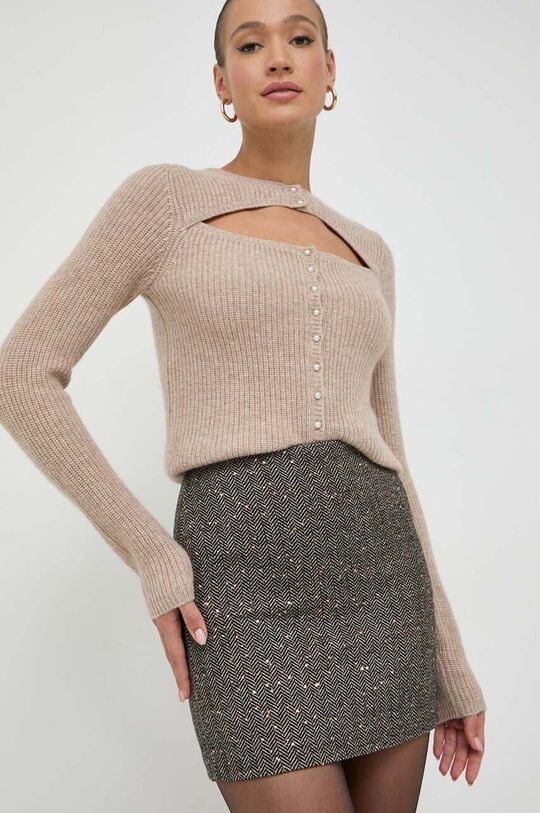 

Юбка из смесовой шерсти Twinset, коричневый