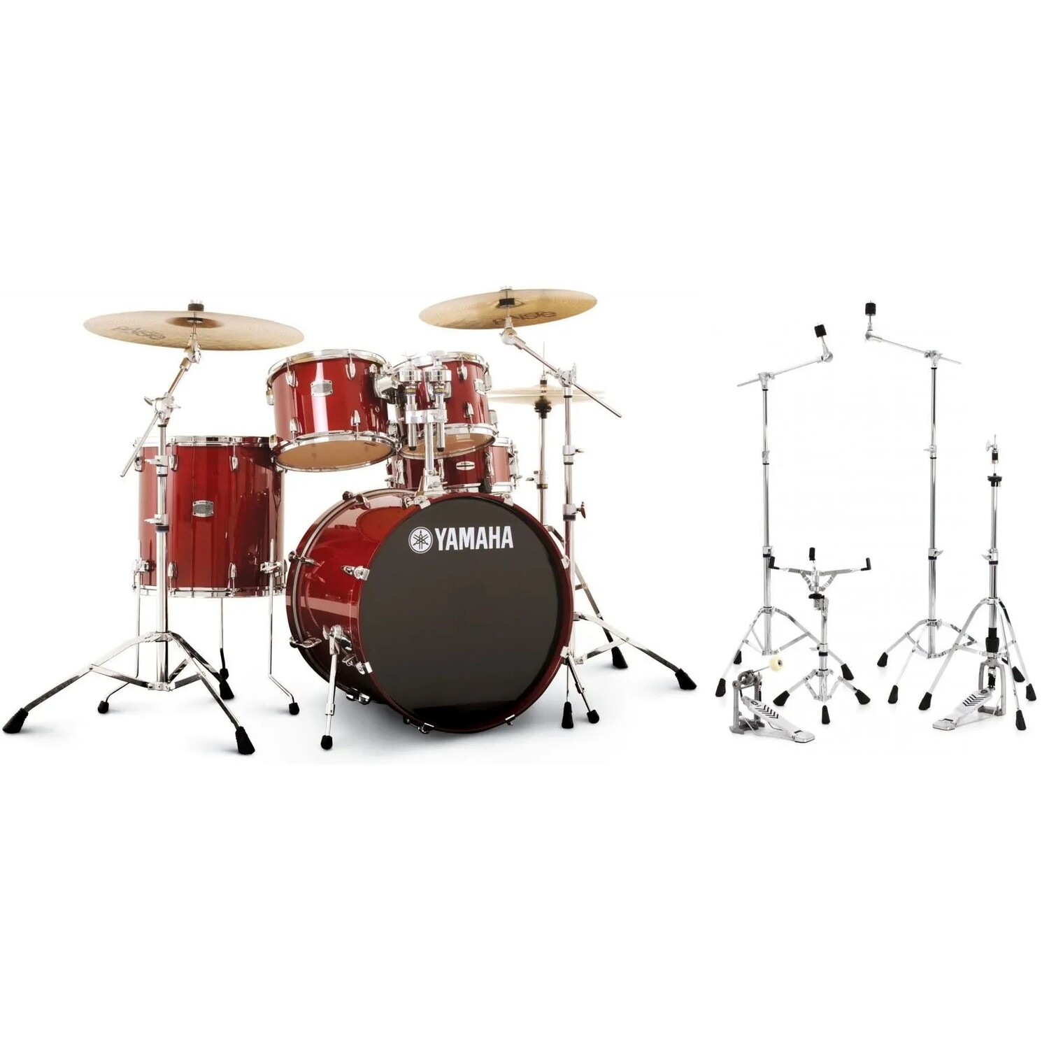 

Ударная установка Yamaha Stage Custom Birch с фурнитурой — Cranberry Red