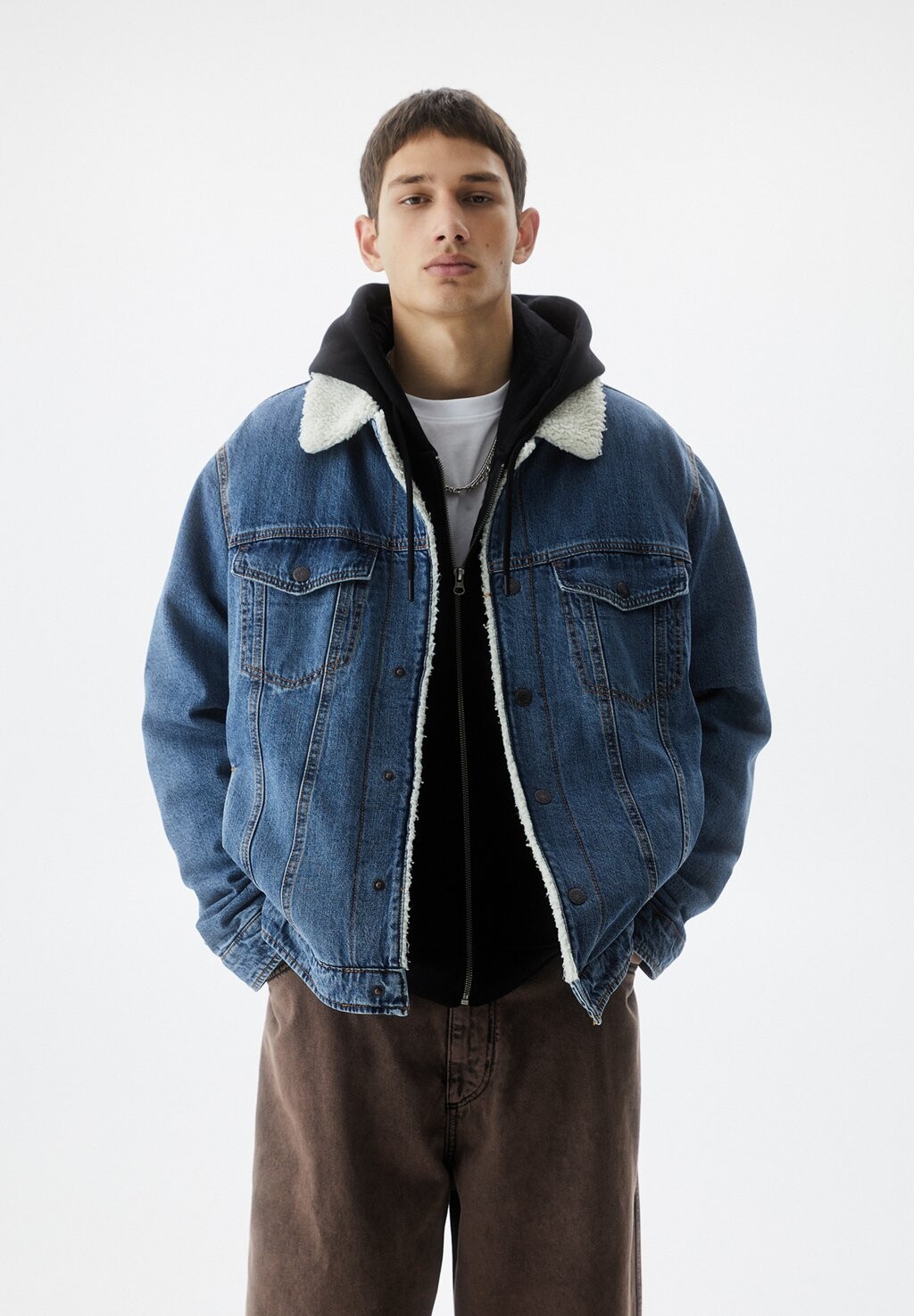 

Джинсовая куртка PULL&BEAR, синий