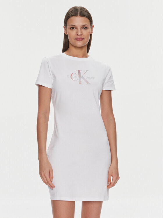 

Платье на каждый день приталенного кроя Calvin Klein, белый