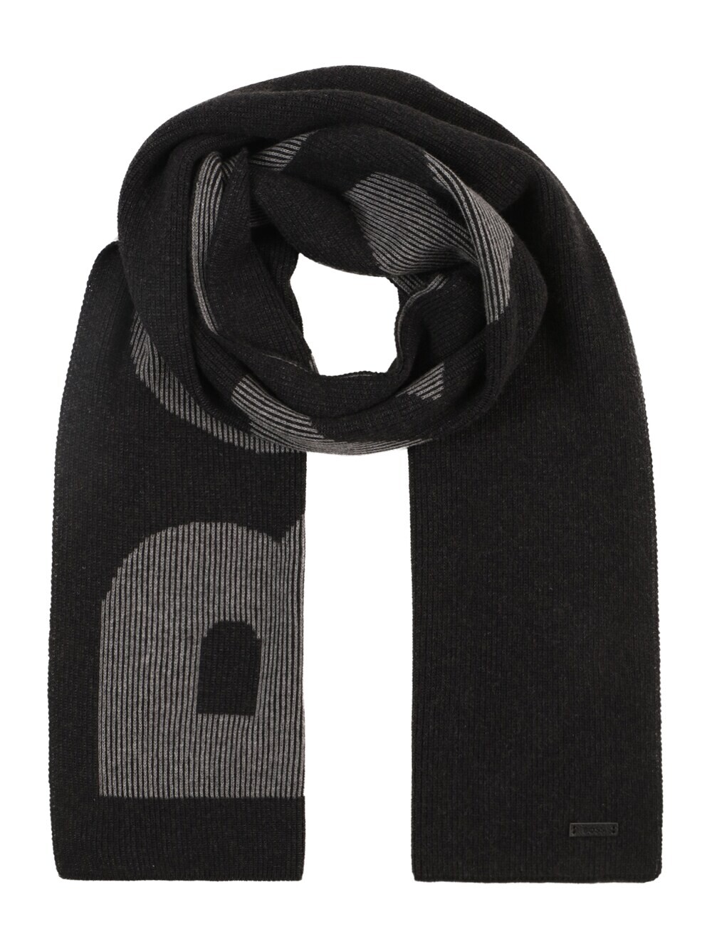 

Шарф BOSS Black Lamico, черный
