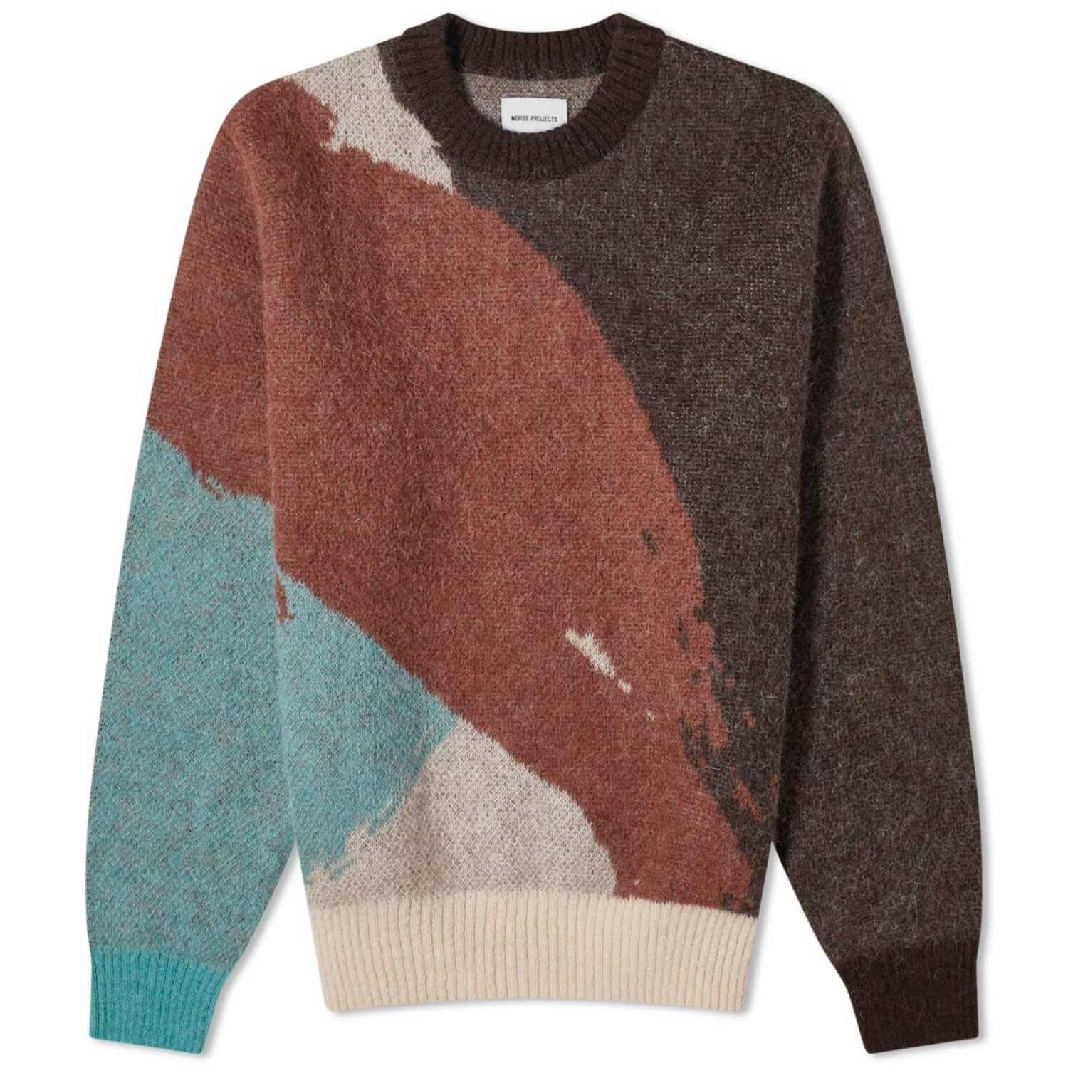 

Джемпер Norse Projects Arild Alpaca Mohair Jacquard Crew, цвет Espresso