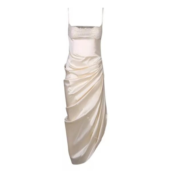 

Платье long asymmetric lingerie dress Jacquemus, мультиколор