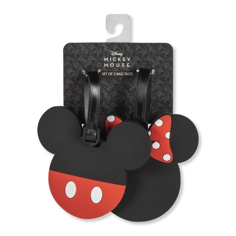 

Чемоданная бирка из двух предметов Peers Hardy, черно-красная, черно-красная, Disney Mickey M, Disney Mickey and Minnie Mouse Inna marka