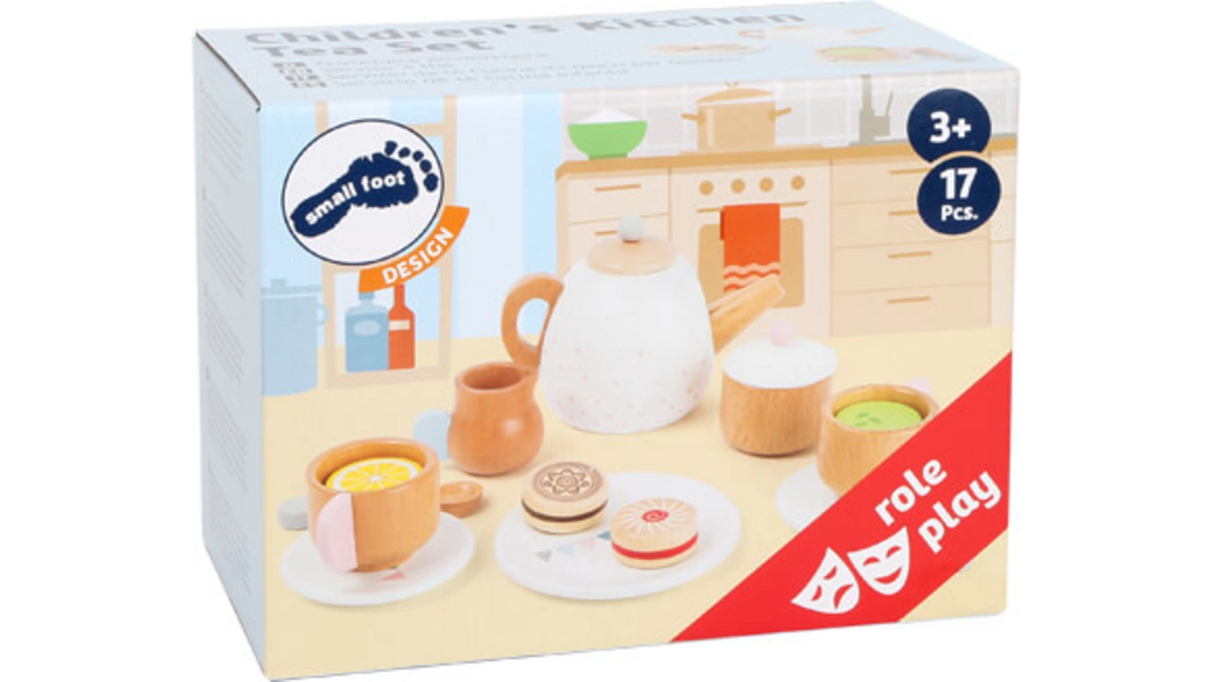 Чайный сервиз для детской кухни 11214 Small Foot 1 набор детский жестяной чайвечерние набор с фруктами металлический чайный горшок и чашки для детской кухни