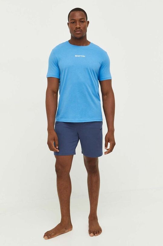 

Хлопковая футболка United Colors of Benetton, синий