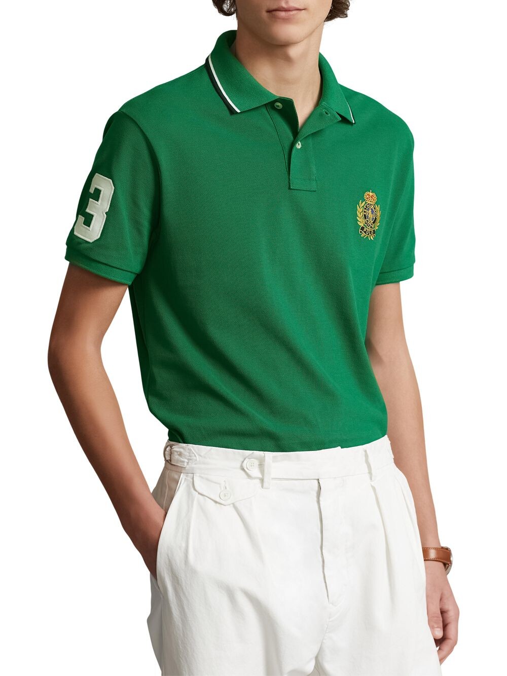 

Хлопковая рубашка-поло в университетском стиле Polo Ralph Lauren, зеленый