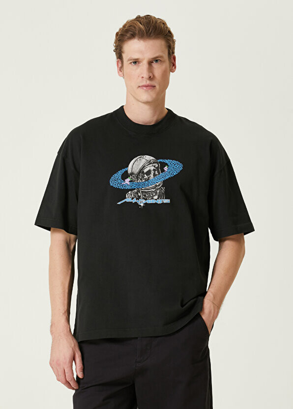 

Футболка оверсайз из органического хлопка saturn alien AllSaints