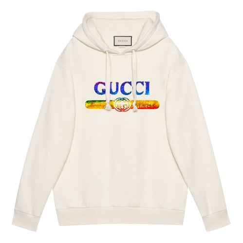 

Толстовка (WMNS) Gucci Sweatshirt With Sequin Logo 'Off White', белый