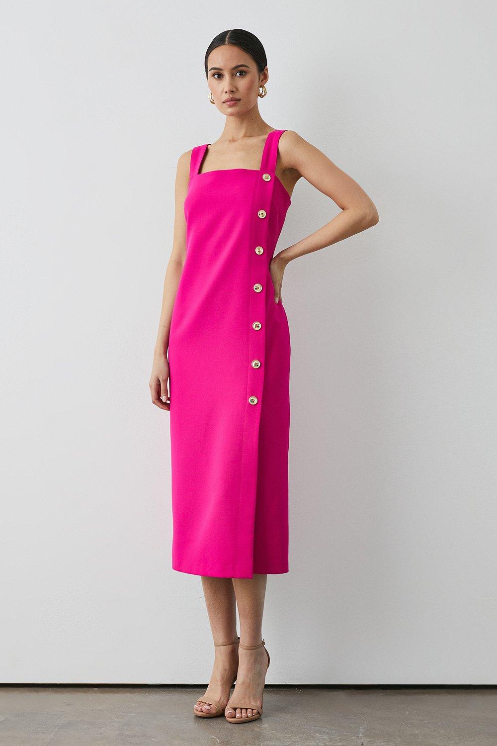цена Платье-карандаш из структурированного крепа с пуговицами Debenhams, розовый