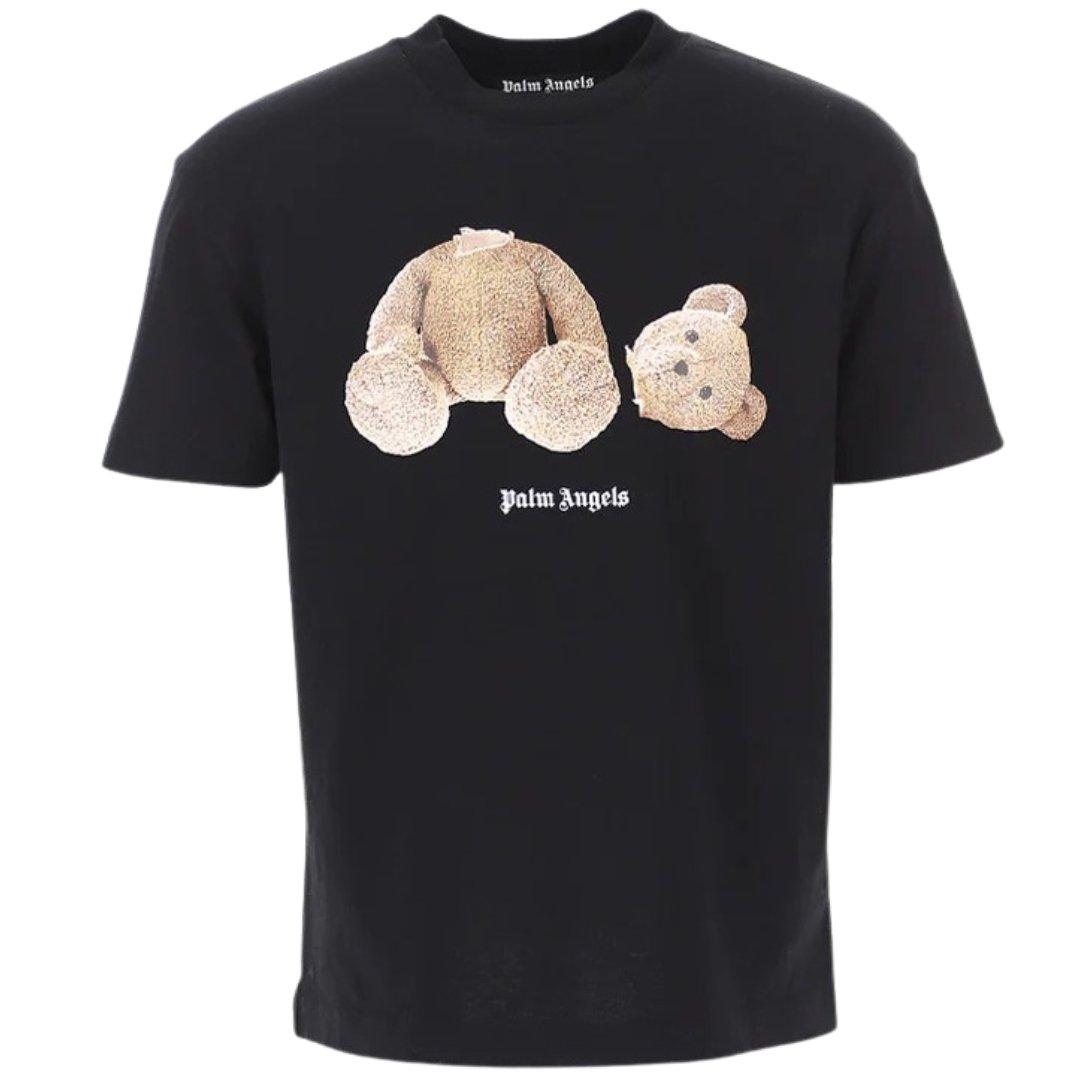 Черная футболка «Убей медведя» Palm Angels, черный цена и фото