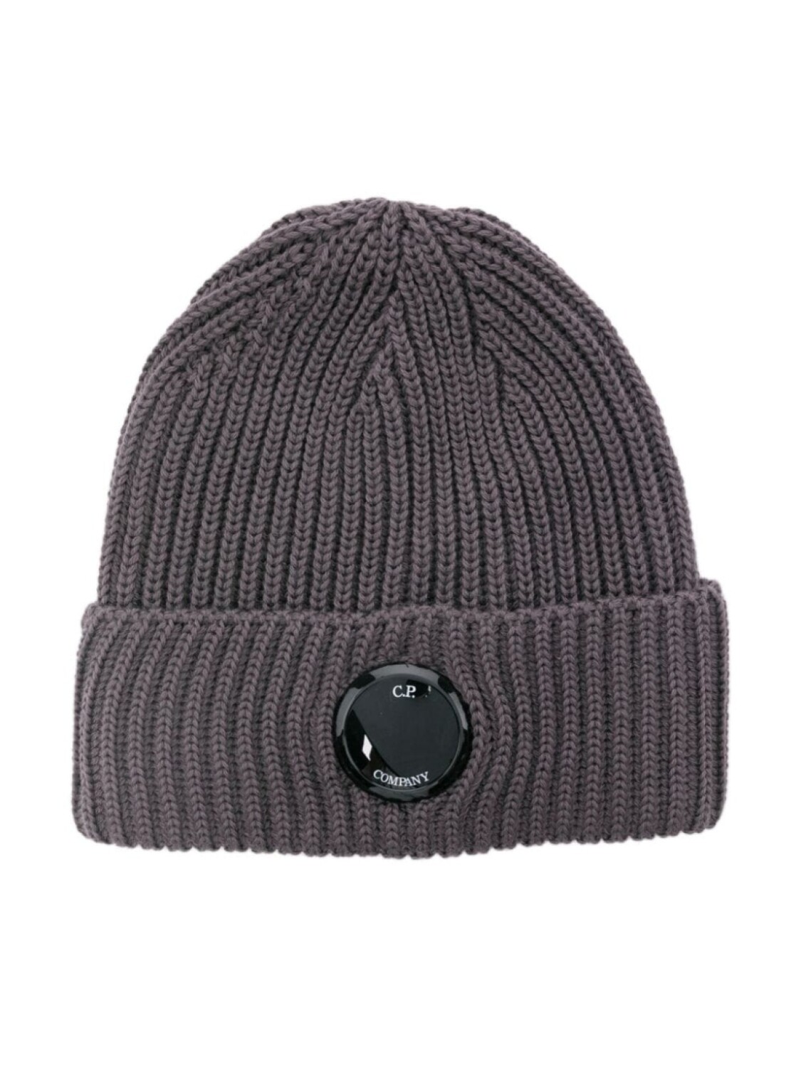 

C.P. Company шапка бини с декором Lens, серый