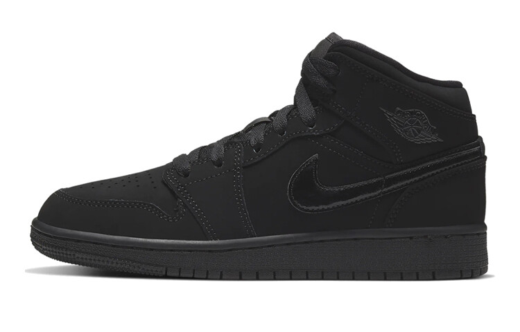 

Air Jordan 1 Mid (Gs) Тройной черный