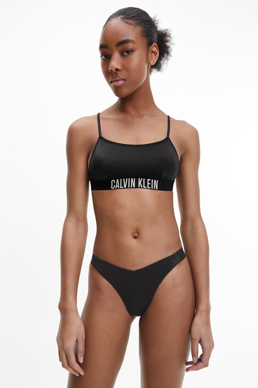 

Черный лиф бикини Intense Power Calvin Klein, черный