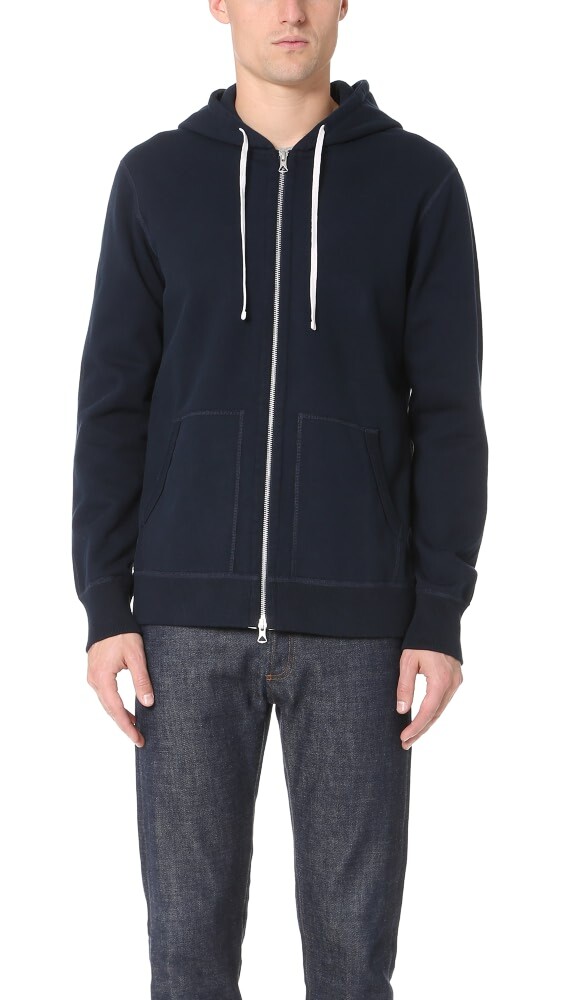 

Худи Reigning Champ Midweight Terry Slim Zip, нави