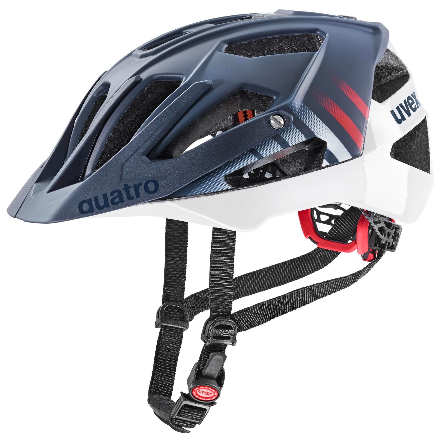 Велосипедный шлем Uvex Quatro CC, цвет Deep Space/White Matt