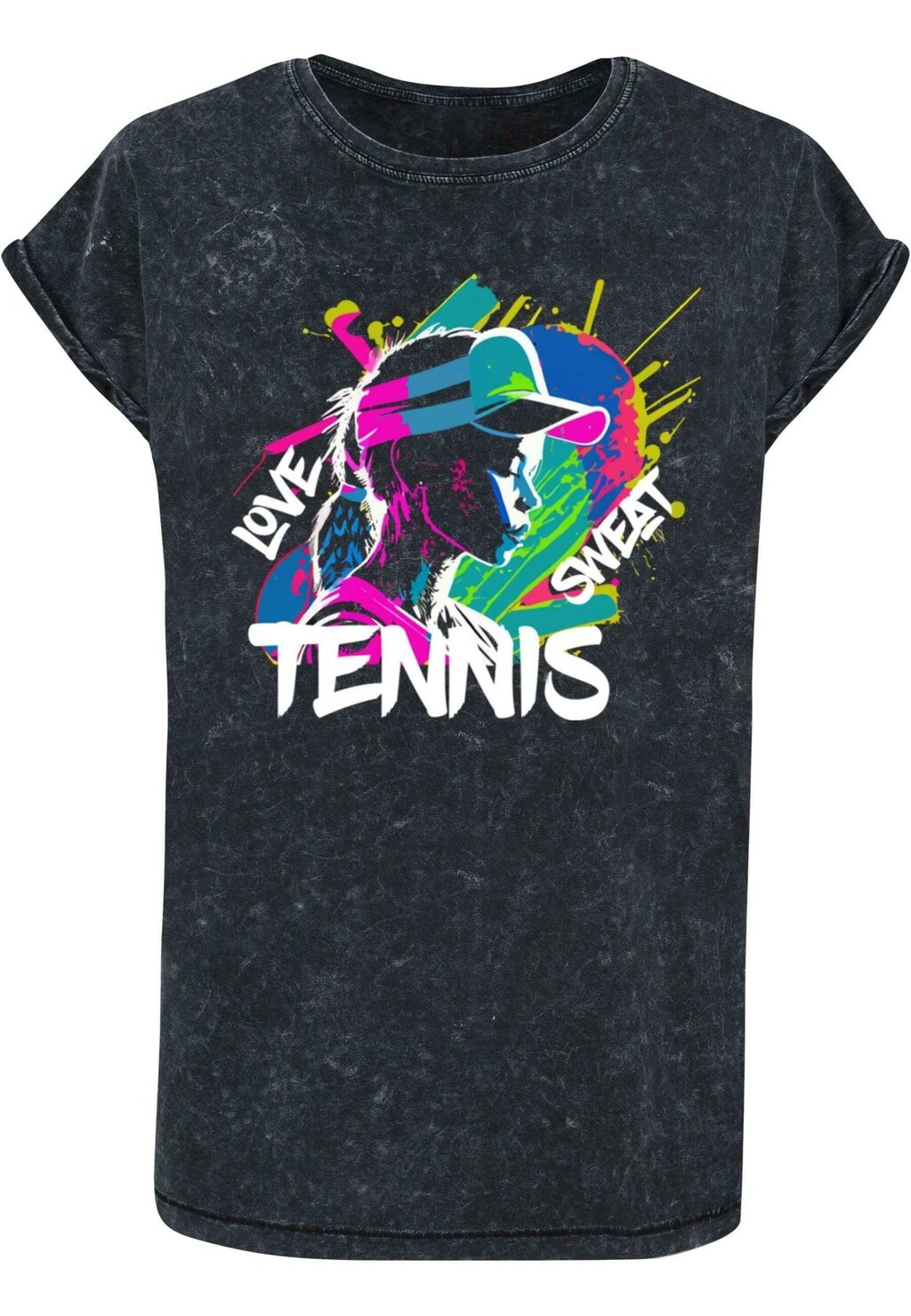 

Футболка с принтом TENNIS LOVE SWEAT ACID WASHED Merchcode, цвет black