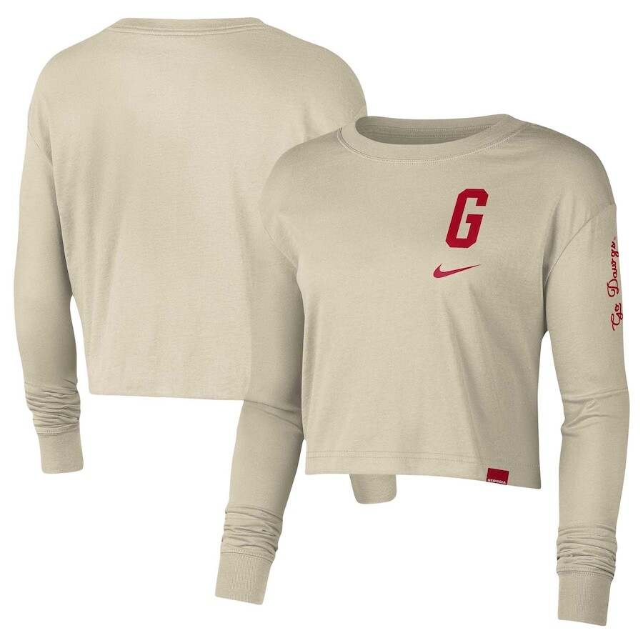 

Футболка с длинным рукавом Nike Georgia Bulldogs, кремовый