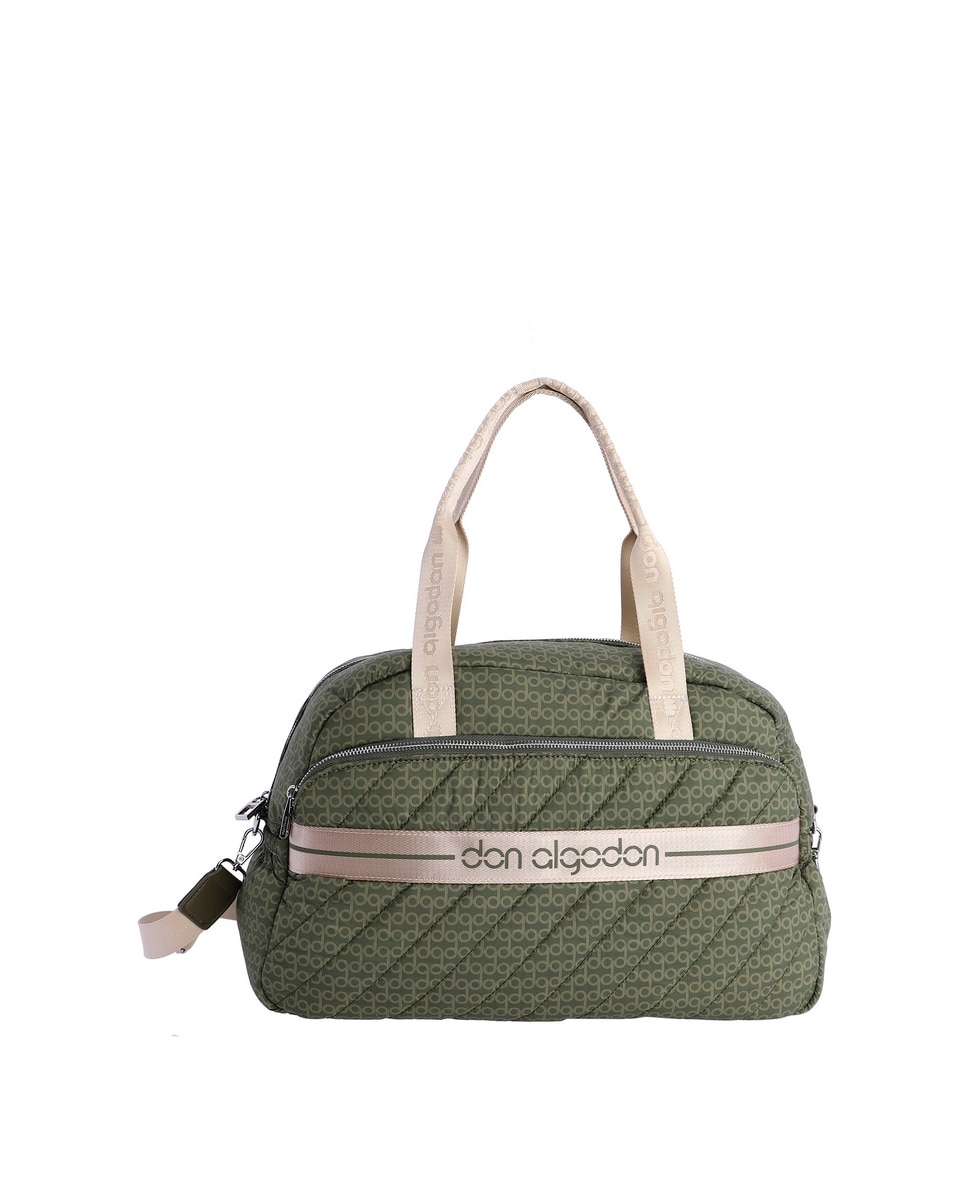 Женская зеленая сумка через плечо на молнии с кристаллами для выходного дня Don Algodón, зеленый