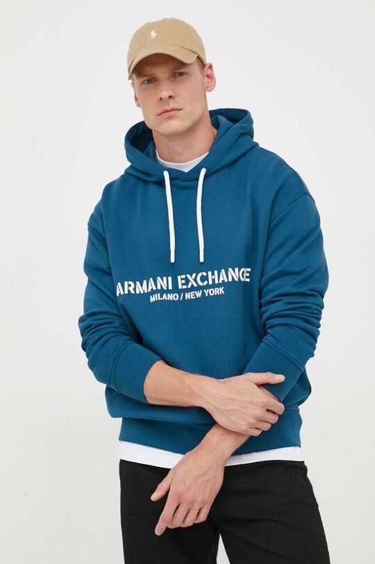 

Толстовка из хлопка Armani Exchange, синий