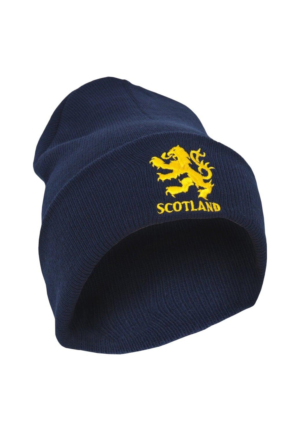 

Зимняя шапка-бини с вышивкой в ​​виде льва Scotland, темно-синий
