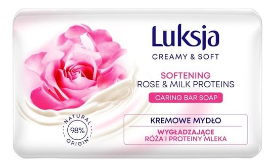 Разглаживающее сливочное мыло Rose & Milk Proteins 90г Luksja Creamy & Soft