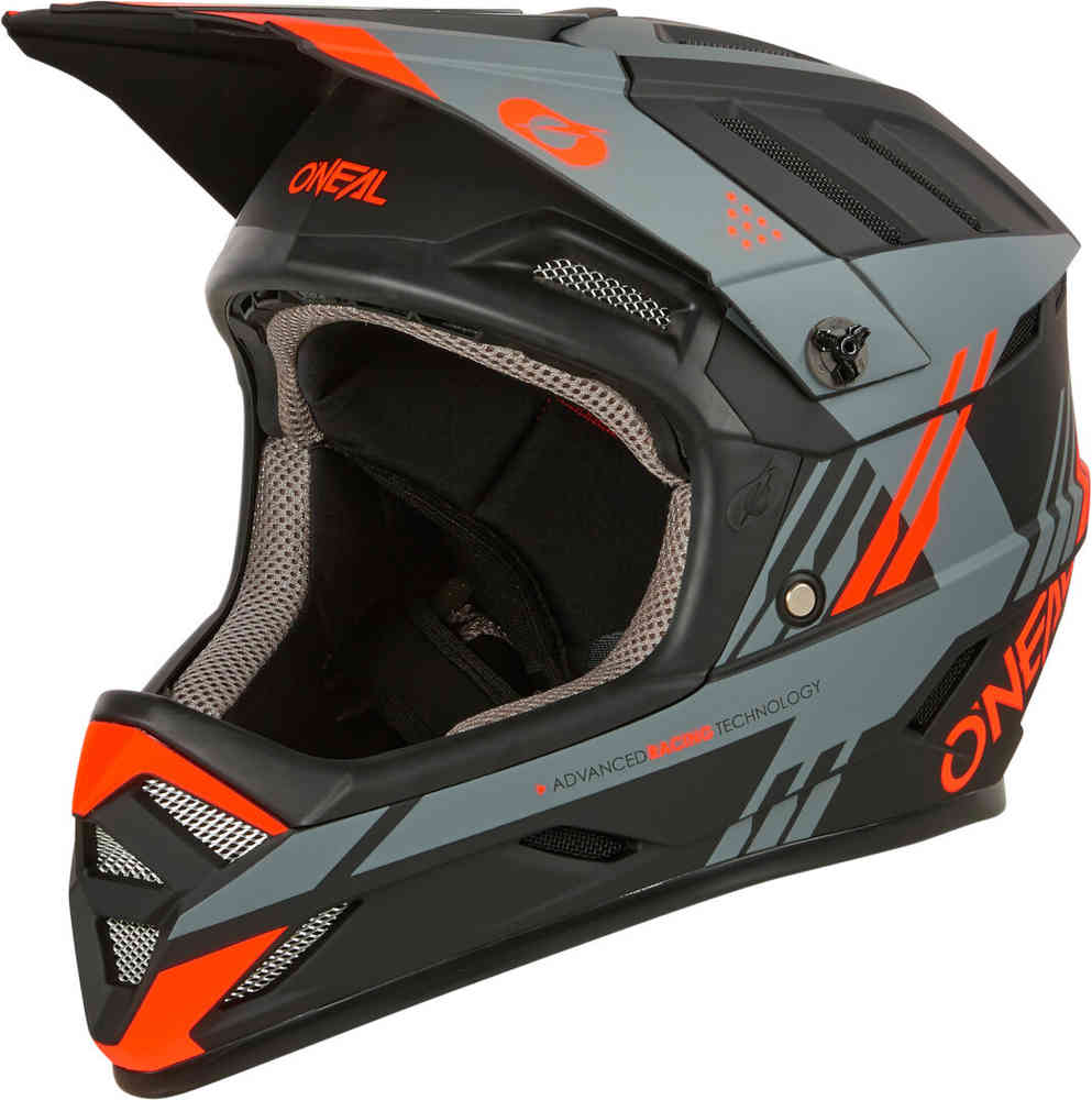 шлем oneal flare plain v 22 велосипедный черный Шлем для скоростного спуска Backflip Strike V.23 Oneal, черный/серый/красный