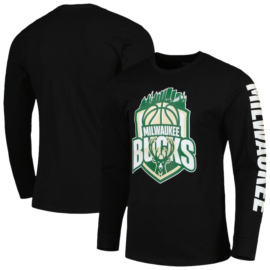 

Футболка с длинным рукавом Stadium Essentials Milwaukee Bucks, черный