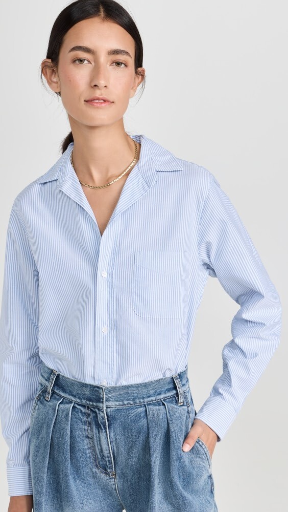 

Рубашка Frank & Eileen Untuckable Button Up, синий