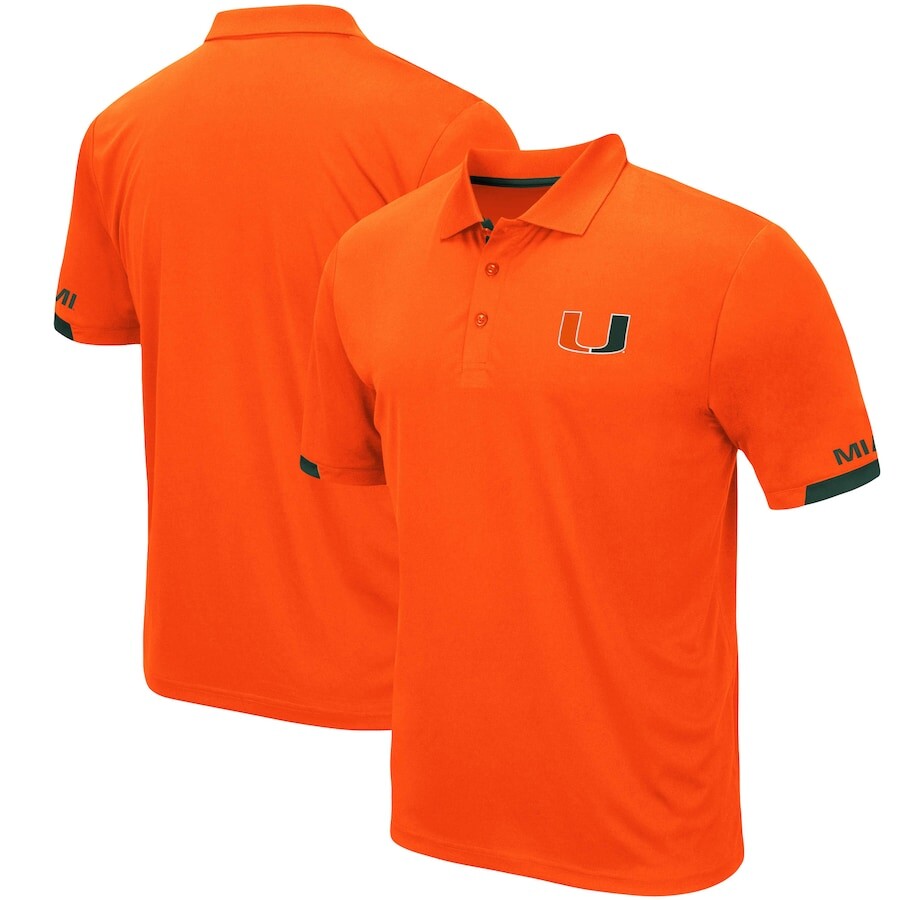 

Поло с коротким рукавом Colosseum Miami Hurricanes, оранжевый