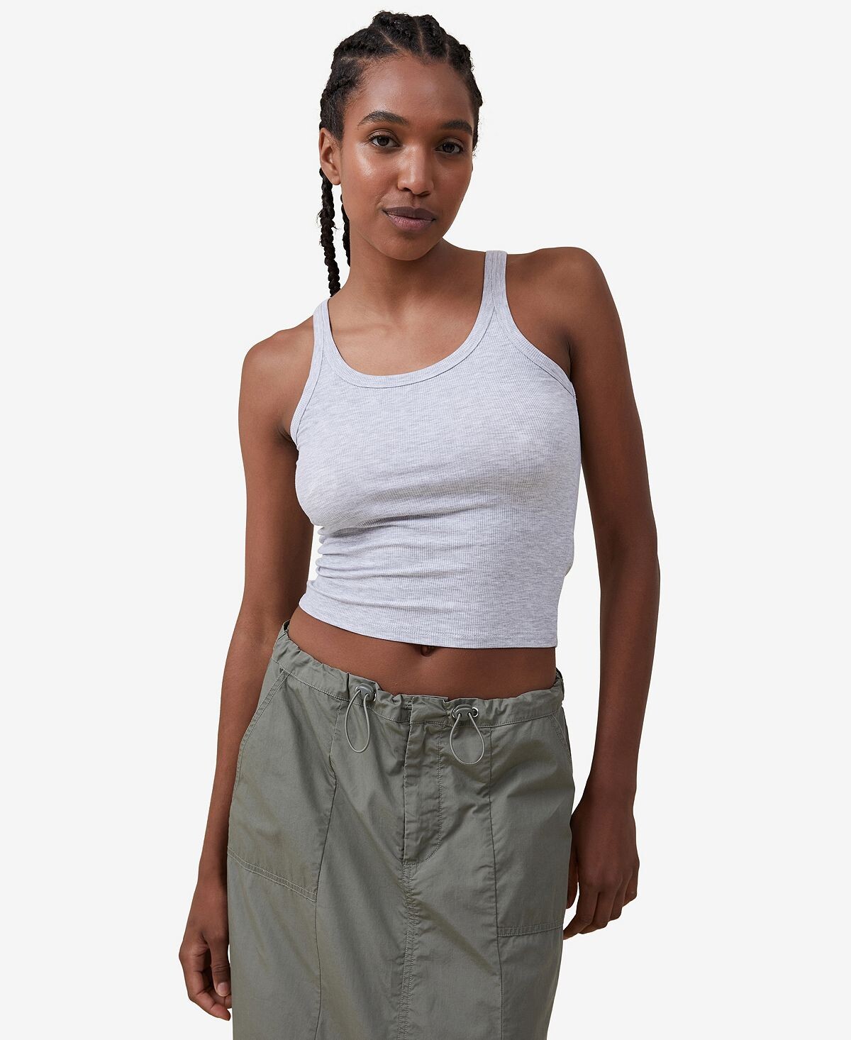 

Женская майка в рубчик с круглым вырезом COTTON ON