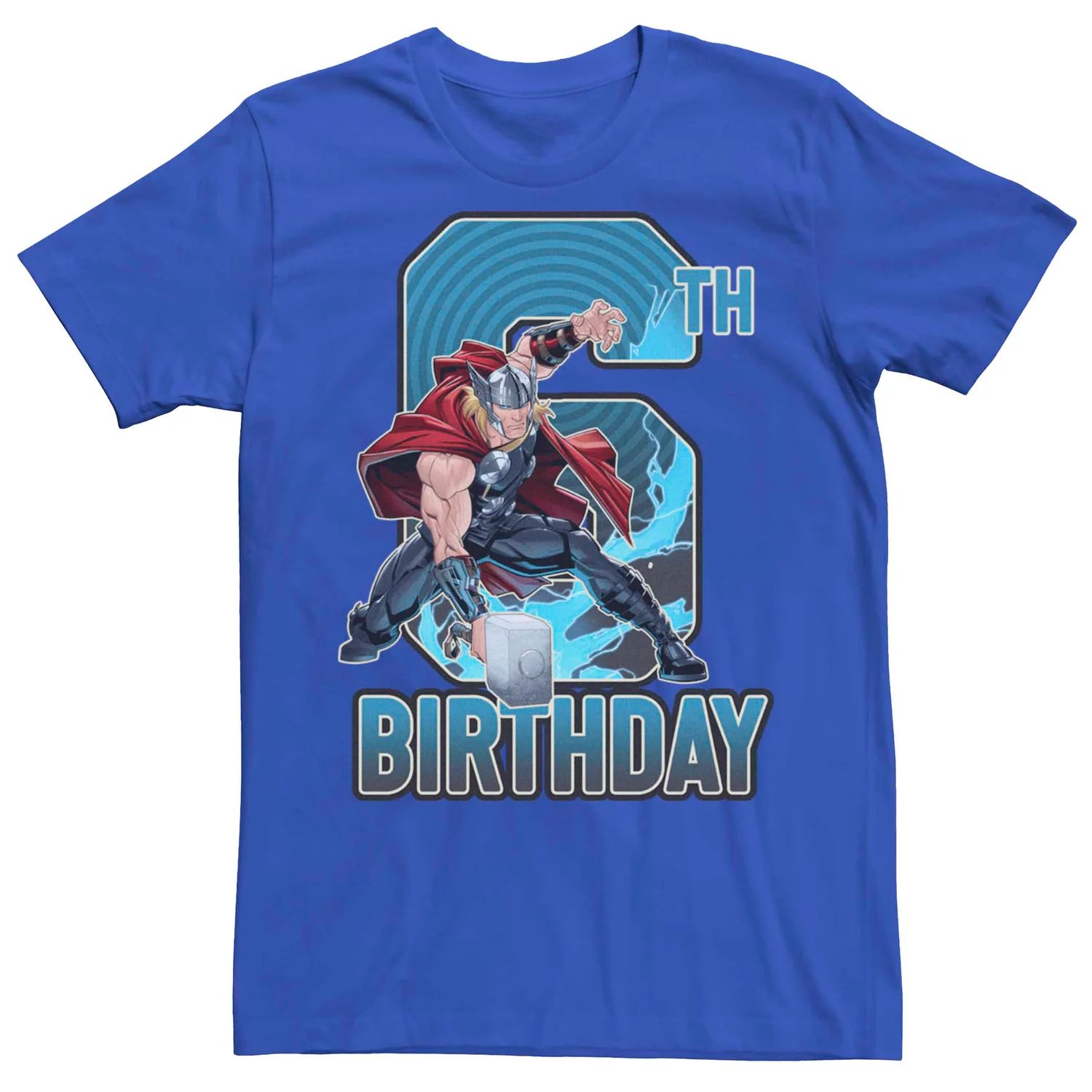Мужская футболка Marvel's Thor на шестой день рождения Licensed Character мужская футболка день рождения белый контур m зеленый
