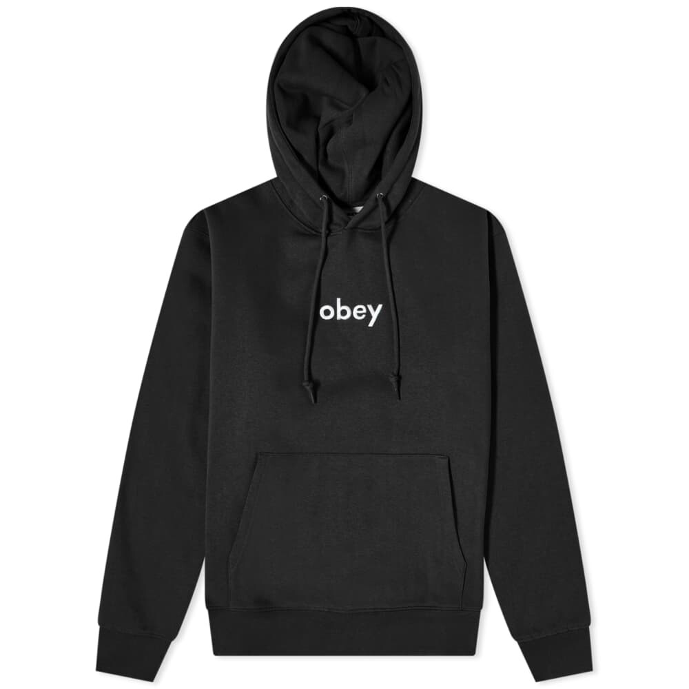 

Толстовка с логотипом Obey в нижнем регистре, черный