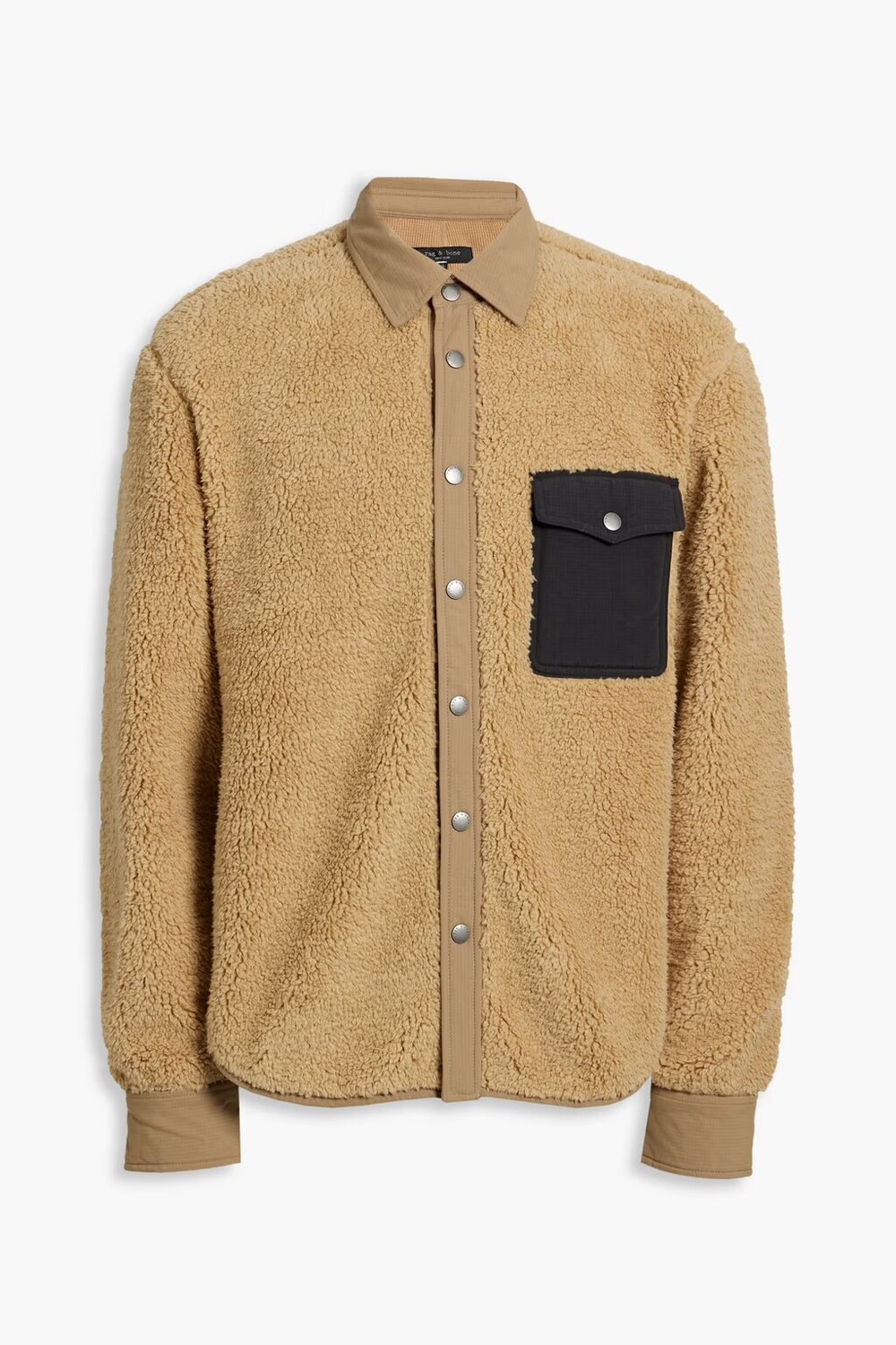 

Куртка из искусственной овчины со вставками рипстоп Rag & Bone, бежевый