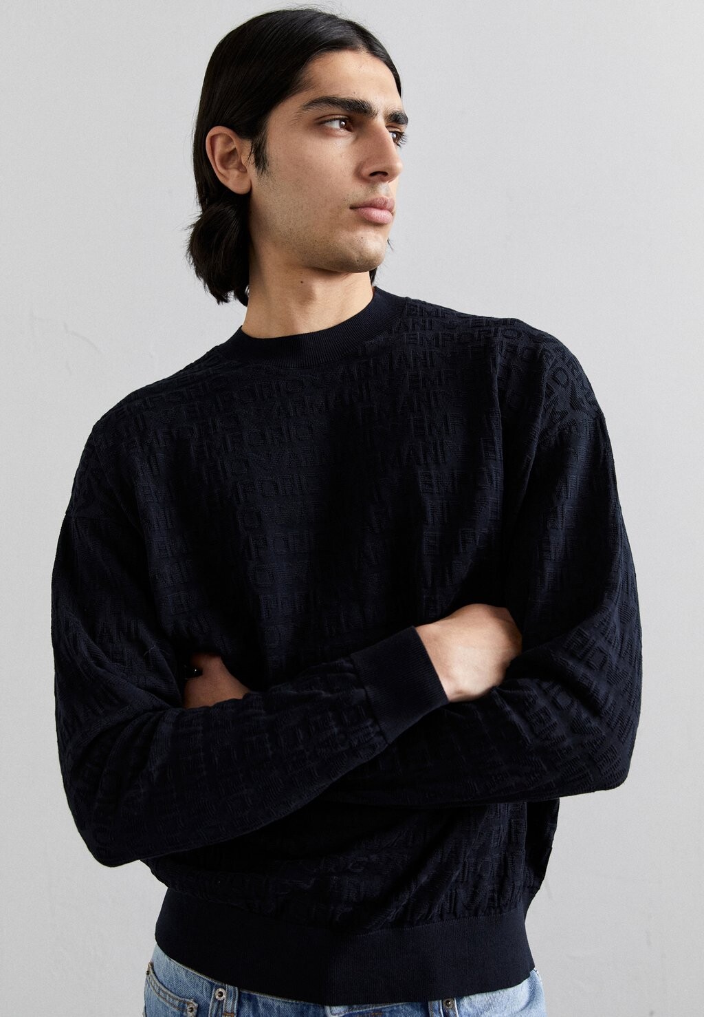 

Свитер Emporio Armani, темно-синий