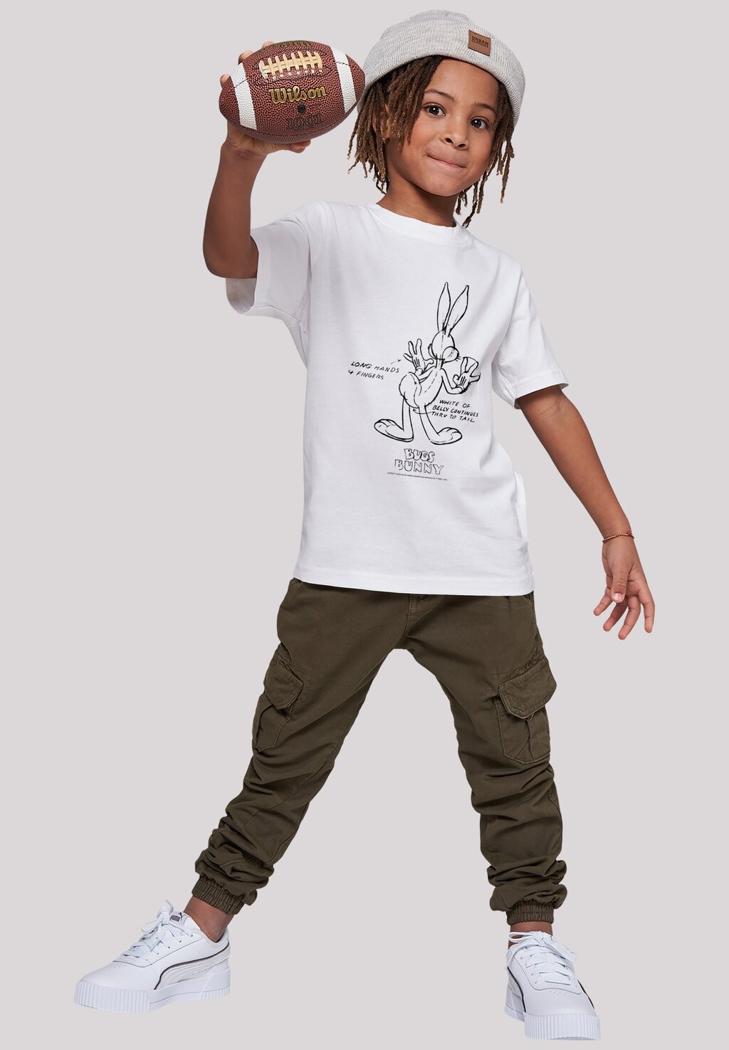 

Футболка с принтом Looney Tunes Bugs Bunny White Belly F4NT4STIC, белый