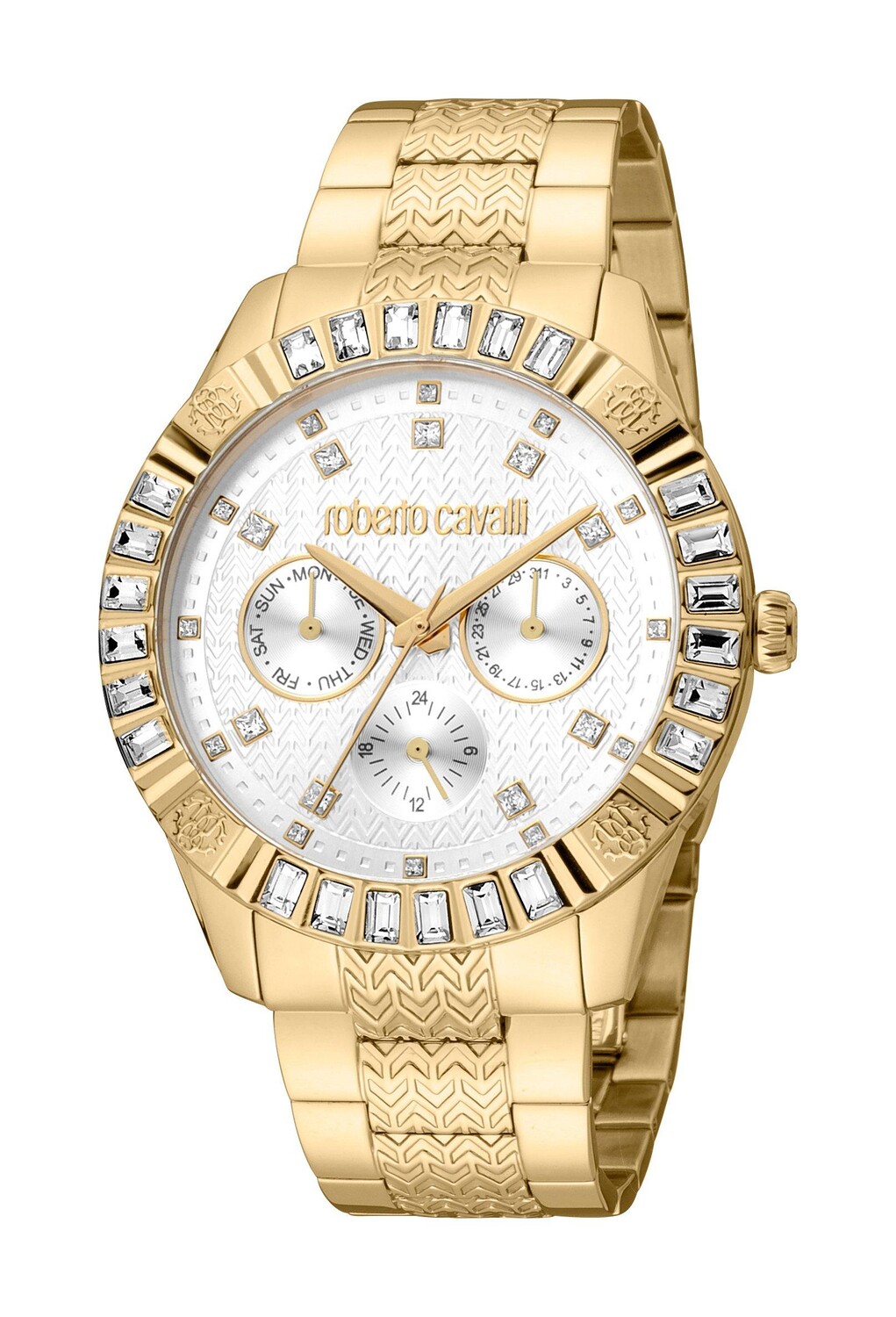 

Швейцарские кварцевые часы Roberto Cavalli, серебро