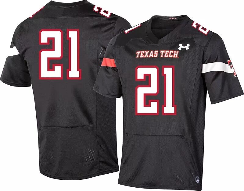 

Черная реплика футбольной майки Under Armour Youth Texas Tech Red Raiders # 21