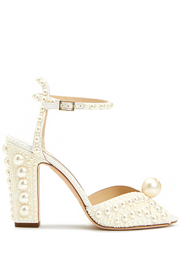 

Женские сандалии sacaria с белым жемчугом Jimmy Choo