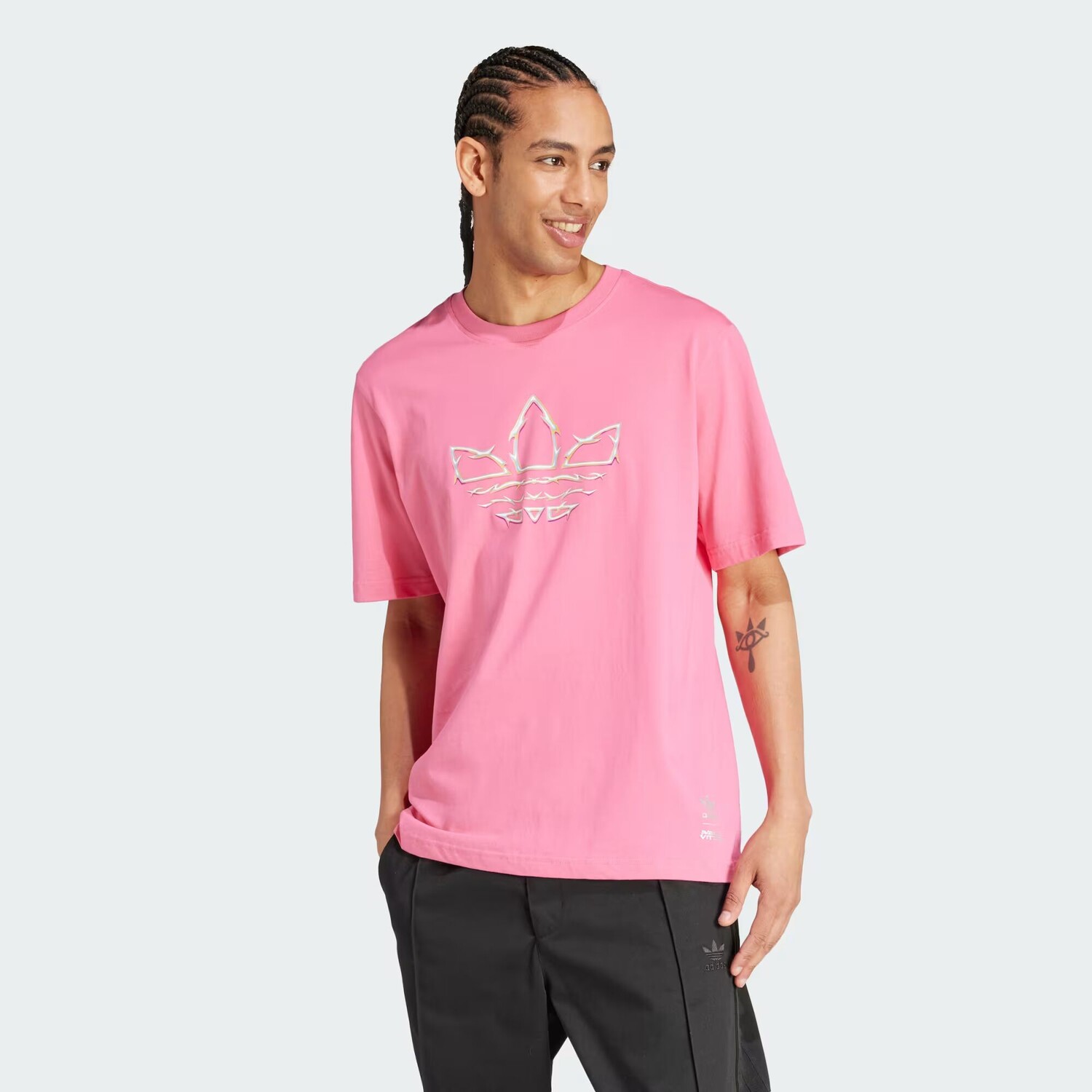 

Футболка с короткими рукавами и графическим принтом Pride Adidas, цвет Semi Solar Pink