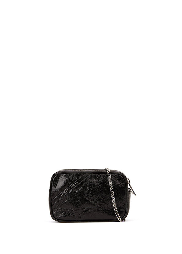 

Черная женская кожаная сумка через плечо mini star Golden Goose