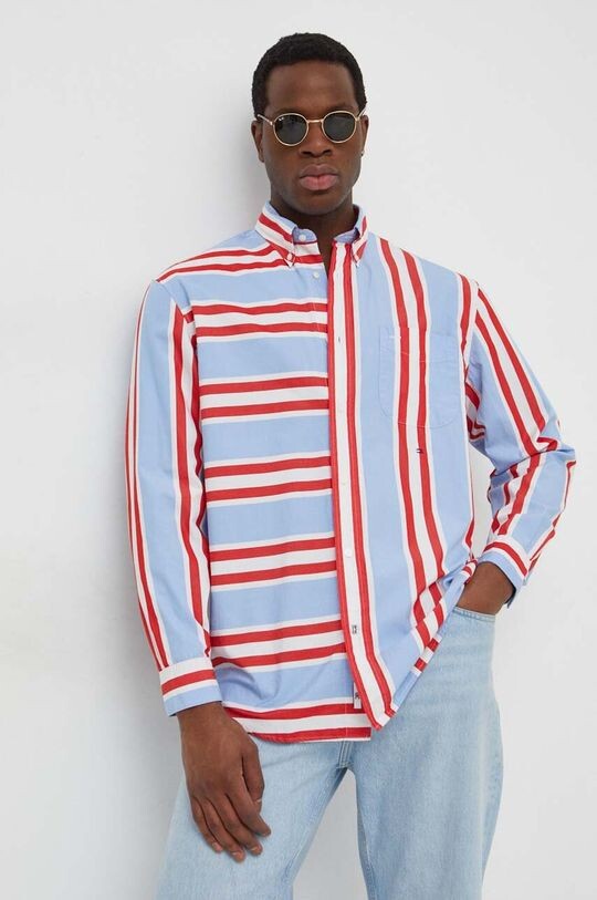 

Хлопчатобумажную рубашку Tommy Hilfiger, синий