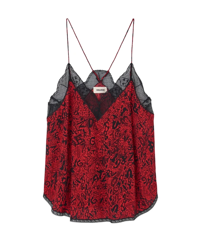 

Топ без рукавов с принтом Zadig & Voltaire, красный