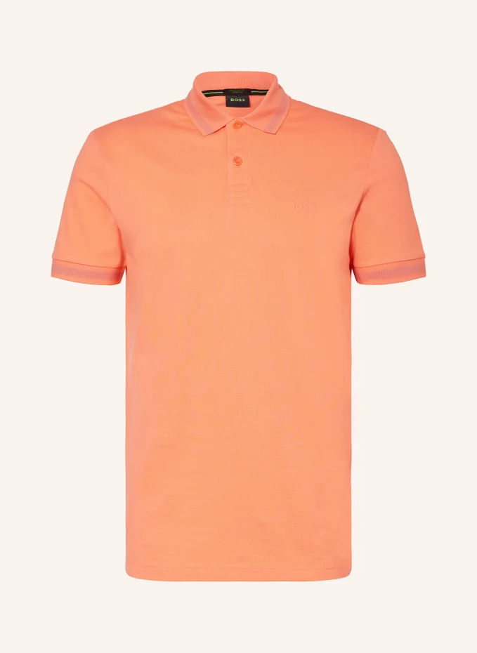 Рубашка-поло из пике pio стандартного кроя Boss, оранжевый цена и фото